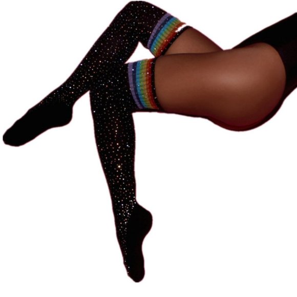 BRAND NEW Sexy Bling Over the Knee Stockings - Picture 1 of 5